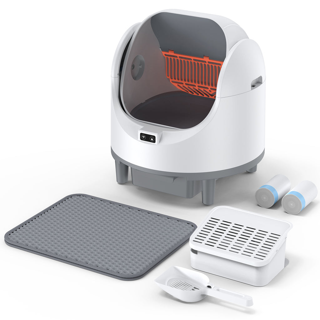 Dlopede Automatic Self-Cleaning Cat Litter Box with App Control, Infrared Safety Sensor, Smart Cat Toilet