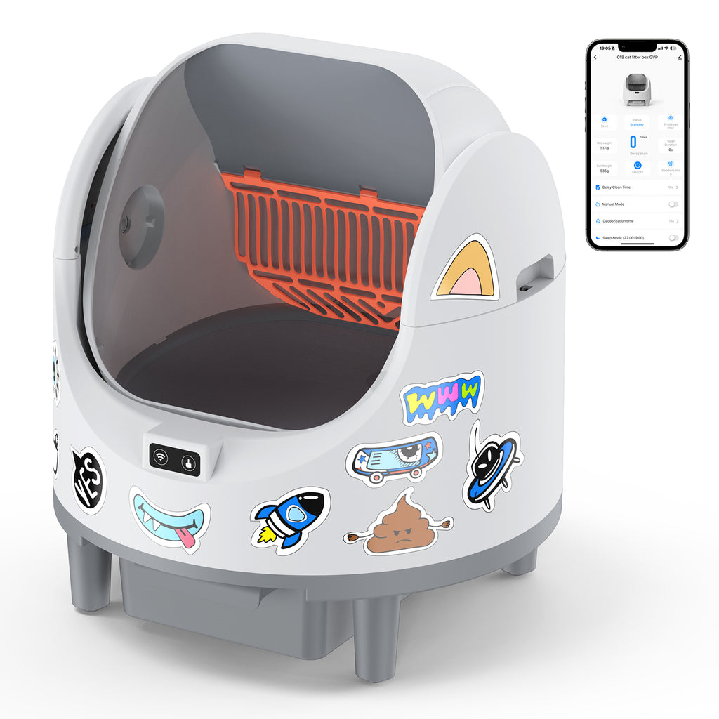 Dlopede Automatic Self-Cleaning Cat Litter Box with App Control, Infrared Safety Sensor, Smart Cat Toilet