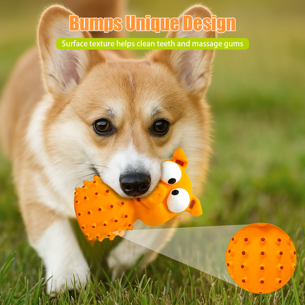 Latex Dog Toy for Aggressive Chewers,6.3 in Funny Pig & Dog Shaped Squeaky Chew Toys,Aggressive Chewers, Indoor & Outdoor Fetch Play,2-Pack
