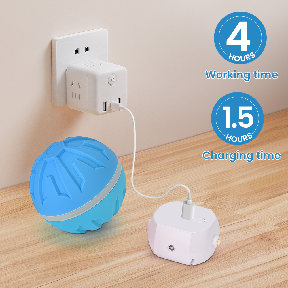 Interactive Dog Ball Toys with Remote Control, Chew-Resistant,LED Light, Rechargeable Waterproof Active Rolling Dogs Balls for Puppy