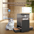 Automatic Cat Feeder, 5L/20 Cup Timed Food Dispenser, Adjustable Height, Voice Call, with 5G Wi-Fi APP Control, 2 Pet Bowls for 2 Cats and Dogs