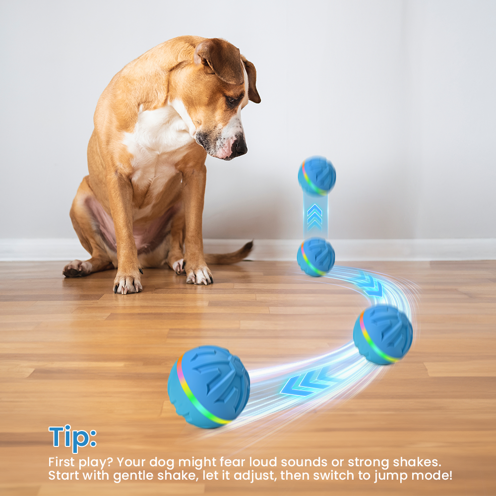 Interactive Dog Ball Toys with Remote Control, Chew-Resistant,LED Light, Rechargeable Waterproof Active Rolling Dogs Balls for Puppy