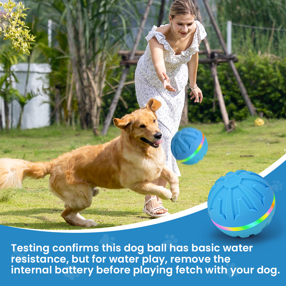Interactive Dog Ball Toys with Remote Control, Chew-Resistant,LED Light, Rechargeable Waterproof Active Rolling Dogs Balls for Puppy